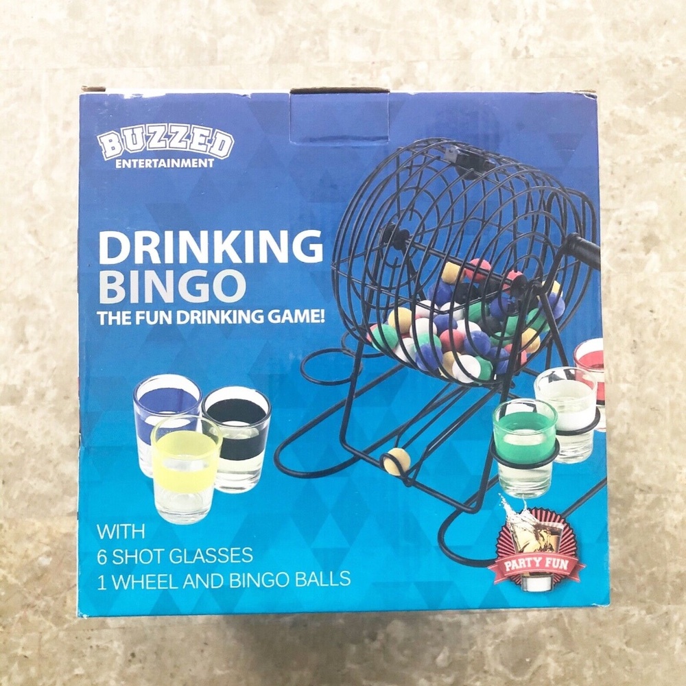 NEW Drinking Bingo Game Shot Glasses Drinking Game NIB